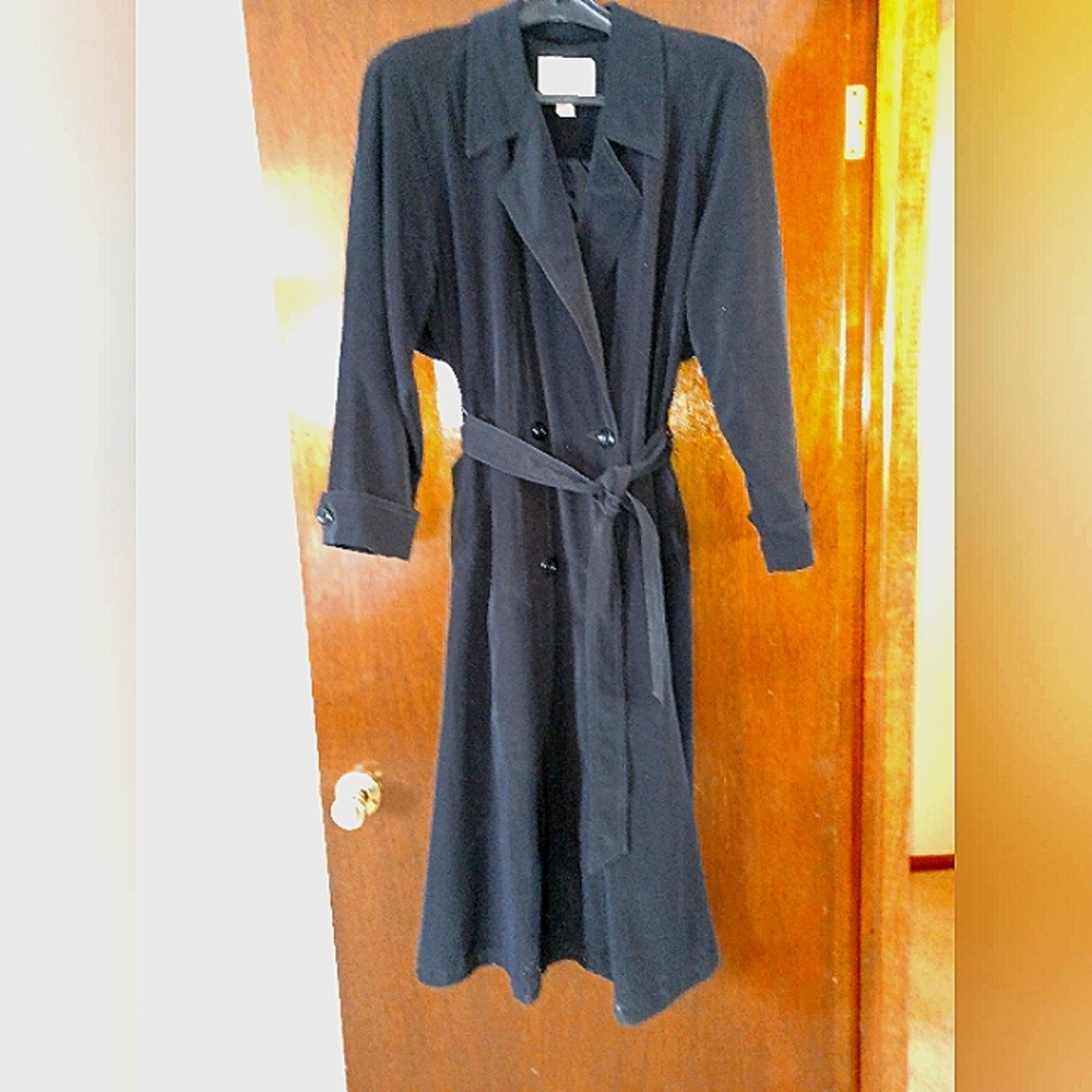 Misty Harbor Ladies Size 10 Black Trench Coat $50